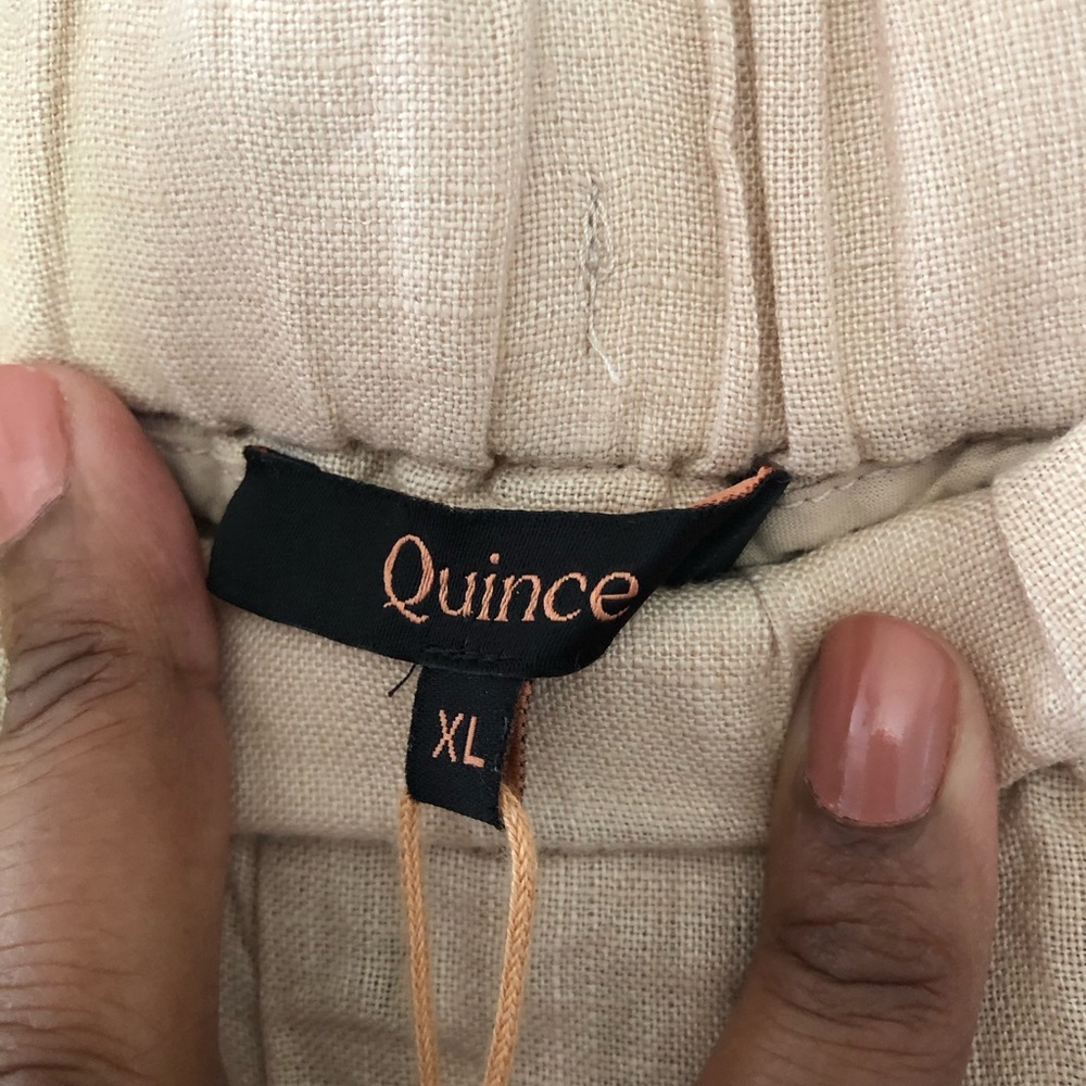 Quince 100% European Linen Cropped Pants Driftwood Size XL NWT - Picture 9 of 11